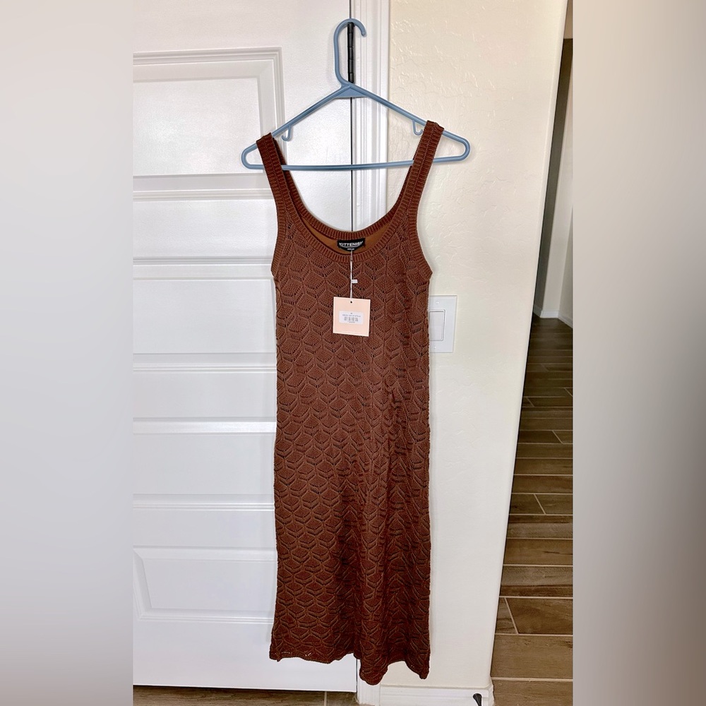 Kittenish Brown Maxi Dress